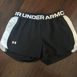 Under Armour Black and White Performance Shorts